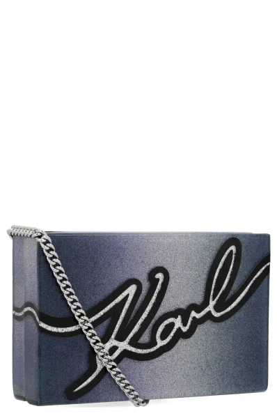 Дамска чанта за рамо MINIAUDIERE Karl Lagerfeld тъмносин